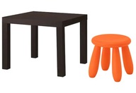 Stôl IKEA Lack 55x55 + Mammut Detská taburetka