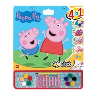 Giga Block 4v1 Omaľovánka Peppa, pastelky, farby