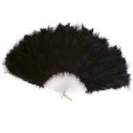 FAN black FEATHERS retro LADY lady 20. roky 20. storočia