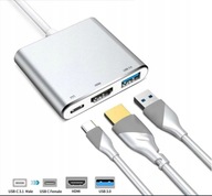 ADAPTÉR 3V1 HUB USB-C HDMI 4K MACBOOK