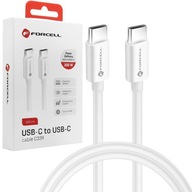 Forcell | Rýchly kábel USB-C PD QC 4.0 | 100W | Android Auto | Biela 200 cm