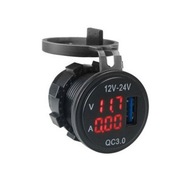 USB zásuvka voltmeter rýchlonabíjačka QC 3.0