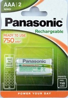 Batéria Panasonic Eneloop AAA 750 mAh x2