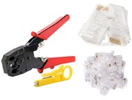 RJ45 Plug Crimper + 25x RJ-45 Plug and Stripper