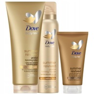 Dove samoopaľovacia pena 150ml + balzam 200ml Summer Revived light + ZDARMA