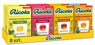 Ricola sada bylinkových cukríkov, mix príchutí, 8x27,5g