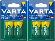 4x BATÉRIE VARTA R14 C HR14 3000mAh BATÉRIE