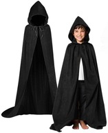 HALLOWEENSKÝ KARNEVAL V KOSTÝME LONG CAPEA BLACK WIZARD 128/134