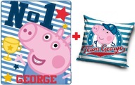 deka fleecová deka + vankúš PEPPA GEORGE