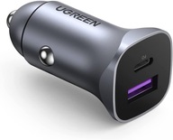 UGREEN 30W cigaretový zapaľovač USB C Mini USB adaptér