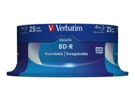 VERBATIM Blu-Ray BD-R DataLife disky 25GB 6x 25ks