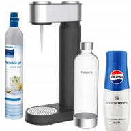 PHILIPS karbonátor black inox + PEPSI SodaStream