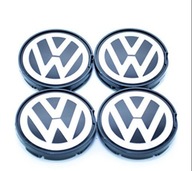 Volkswagen VW čierne krytky 55mm LOGO SET