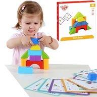 BLOKOVÁ HRA DREVENÉ PUZZLE FAREBNÉ BLOKY MONTESSORI HRAČKA TOOKY