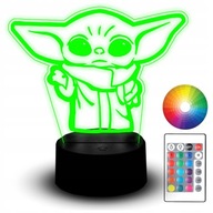 BABY YODA STAR WARS LED LAMPA, 3D OSVETLENIE