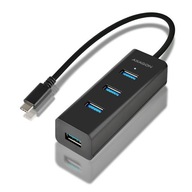 HUE-S2C Hub 4-portový nabíjací hub USB 3.2 Gen 1, 40 cm kábel USB-C, microUS