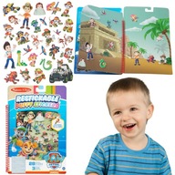 MELISSA&DOUG Paw Patrol vypuklé opakovane použiteľné nálepky z džungle