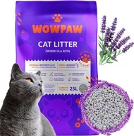 Bentonit Cat Litter Drážky prírodného prachu -bezplatný levanduľa 25L