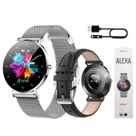 SMARTWATCH PÁNSKE HODINKY, STRIEBORNÉ AMOLED ALEXA