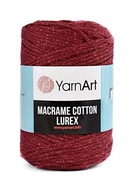 Výplet YarnArt Macrame Bavlna Lurex - 739 bordový