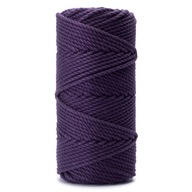 Macrame šnúra 3PLY 5mm 100m Slivka bavlna