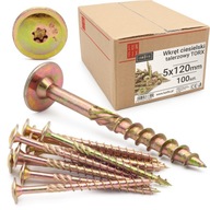 Skrutky tesárske 5x120 TORX hlava podložka 100ks