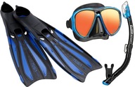 TUSA POWERVIEW SET MASKA Snorkel FINS 42-43 BLUE