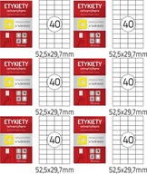 Samolepka na štítok pre tlačiareň A4 52,5x29,7 samolepky na štítok 100 strán x6