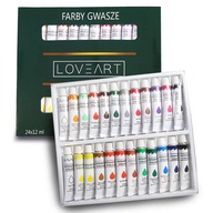 Gvaš Loveart školské farby 24 farieb 12ml Sada farieb 24x12ml