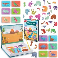 MAGNETICKÁ NÁUČNÁ KNIHA PUZZZLE KRABIČKA DINOSAURS