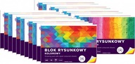 Farebný výkresový blok A4 interprint 10 listov 80g/m2 x30