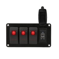 Kolískový výstupný panel 4 Gang LED 12V-24V