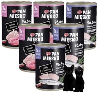 Mokré krmivo pre mačiatka Pan Mięsko 6 x 400g Mix príchutí