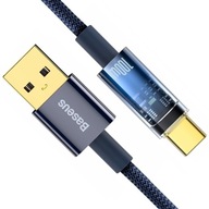 SILNÝ RÝCHLY USB KÁBEL USB-C PRE HUAWEI HONOR 100W 6A 1m AUTOMATICKÉ VYP.