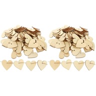 DIY Crafts Love Wooden Chips Drevené srdce 4 tašky
