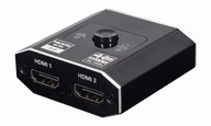 4K obojsmerný HDMI prepínač, 2 porty