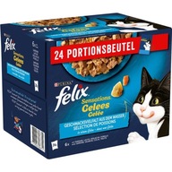 Felix mokré krmivo pre mačky, rybia príchuť, 24x85g