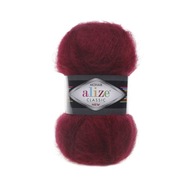 Alize Mohair Klasický mohér / 57 vínová