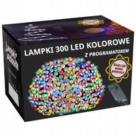 VIANOČNÉ SVIETIDLÁ 300LED HRUBÝ KÁBEL, FAREBNÉ