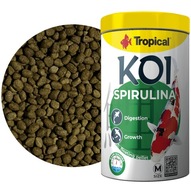 Tropické Koi Spirulina Pellet M 1000ml Krm