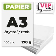 TECHNICKÝ PAPIER BIELY Bristol doska 170g A3 100 listov..