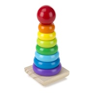 Puzzle Drevená veža Melissa a Doug Rainbow