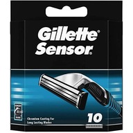 GILLETTE SENSOR Čepele Vložky do žiletiek Nože 10 ks Originál--116