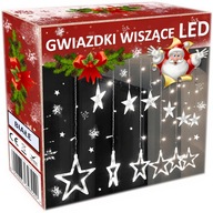 LED VIANOČNÉ HVIEZDY ZÁVESNÉ GARLANDY VIANOČNÉ SVETLÁ LED ZÁCLONA