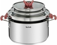 SÚPRAVA HRNCOV TEFAL OPTISPACE 5,1L INOX INDUKČNÁ