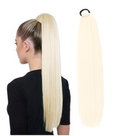 Pripojený chvost AFROGUMKA 60CM 100G KITKA platinovo blond vlasy 613b