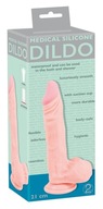 Lekárske silikónové dildo s prísavkou 21 cm