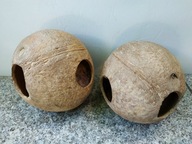 Kokosová guľa s tromi otvormi, brúsená