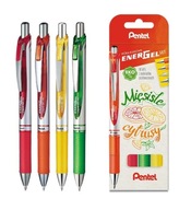 EnerGel Pentel guľôčkové pero 4 ks. Citrus 0,7 mm