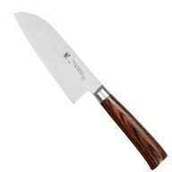 TAMAHAGANE SAN Hnedý japonský nôž Santoku 12 cm